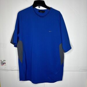 Nike Men's Blue Gray Athletic Performance T-Shirt‎ Short Sleeve Dri-Fit Sz m